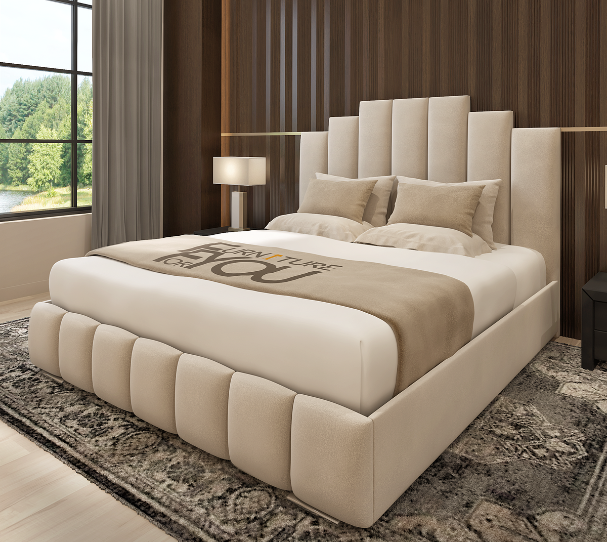 Tower Art Deco Bed Frame