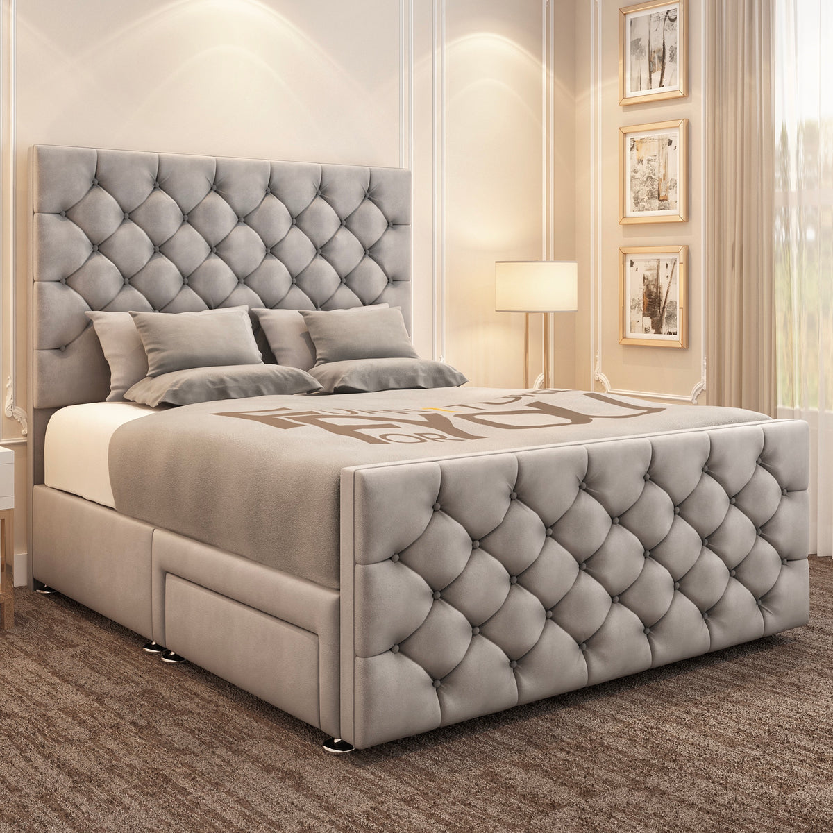 Monte Carlo Divan Bed with High Footboard Furniture For You Ltd