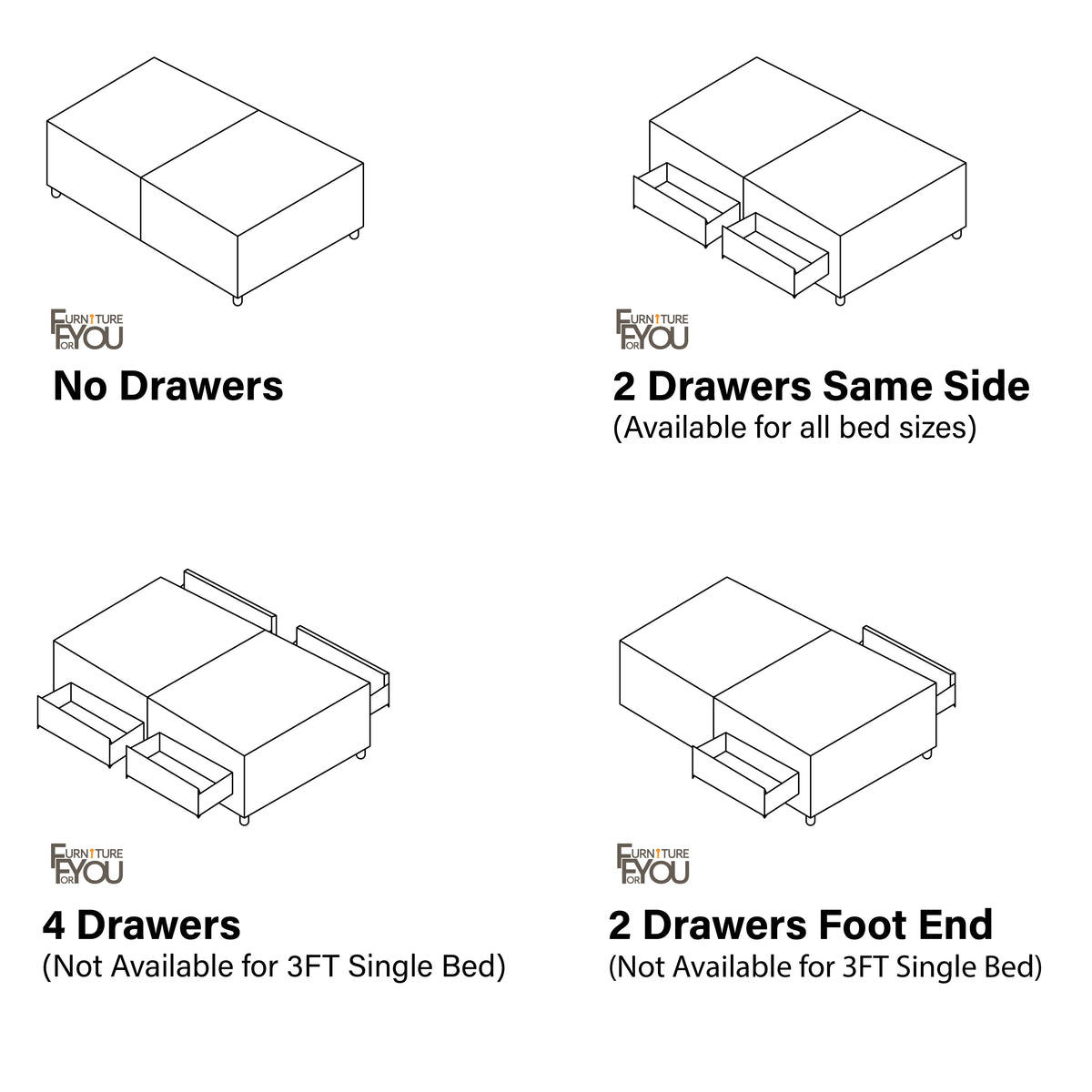 Essential Plush Velvet Divan Bed Set Furniture For You Ltd