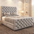4FT6 Double Monte Carlo Divan Bed in Steel Plush - 4 Drawers