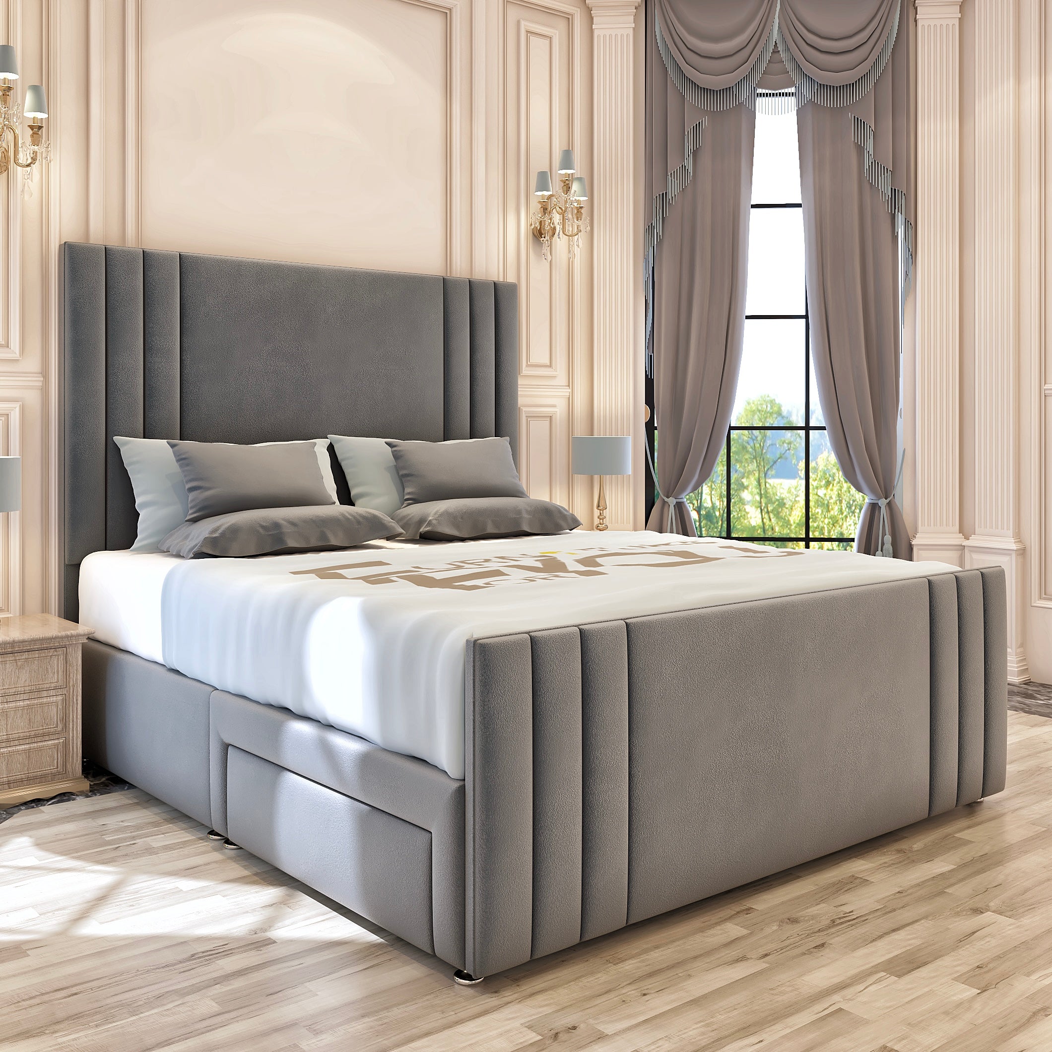 Miami Linear Divan Bed with Footboard Furniture For You Ltd