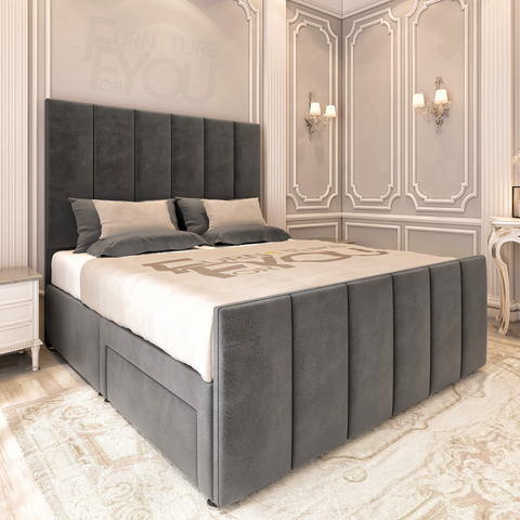 Florence Panel Divan Bed with High Footboard