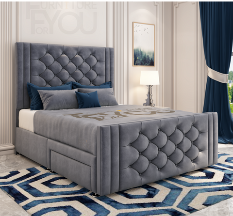 Milan Divan Bed with Headboard and Footboard