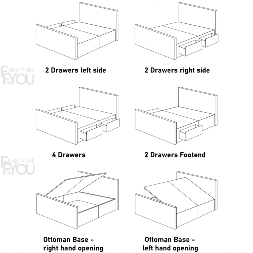 Arlington Divan Bed with High Footboard – Furniture For You Ltd