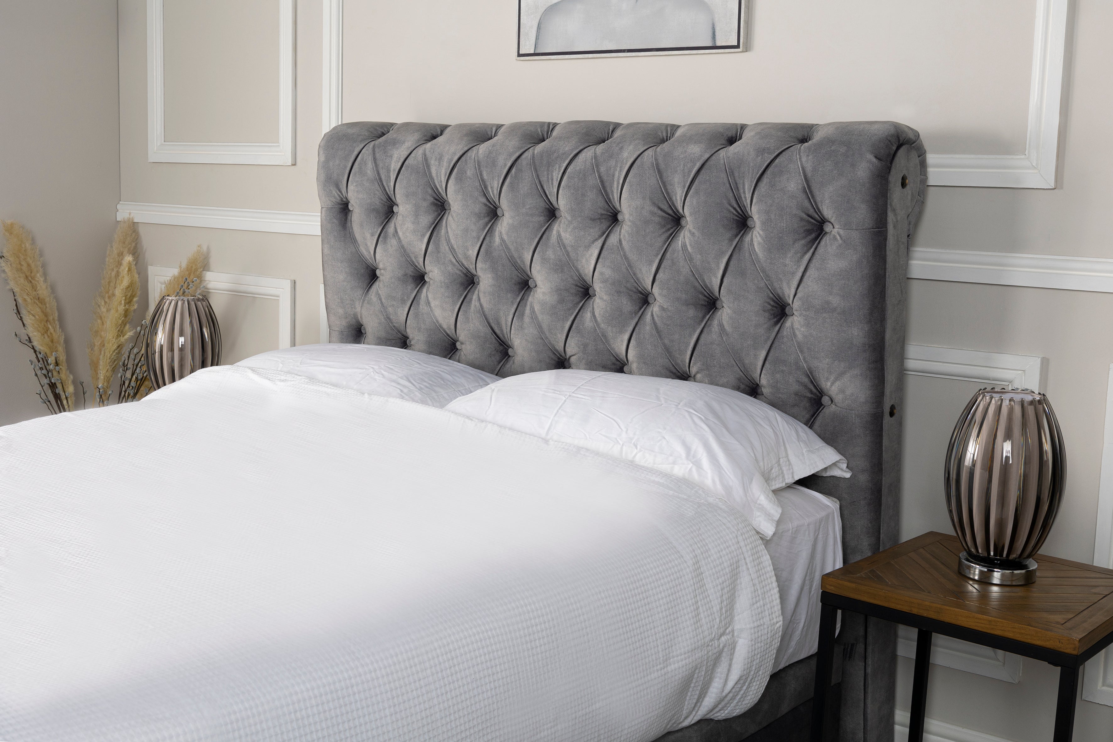 Buckingham Sleigh Ottoman Storage Divan Bed with Footboard Furniture