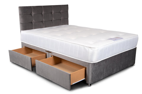 Essential Plush Velvet Divan Bed Set